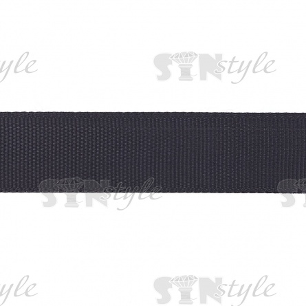 Лента репсовая, ширина 20 мм, цвет черный, намотка 36 Y, (01437) фото 2