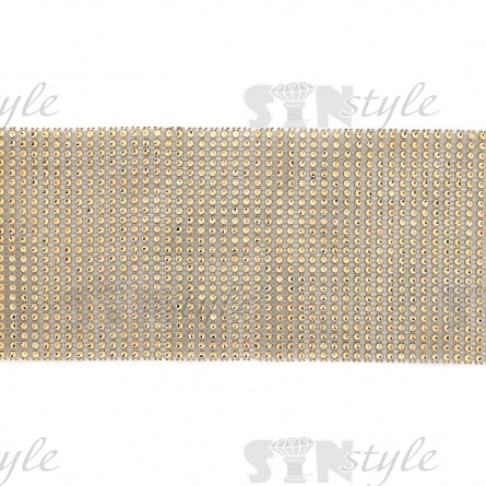 Декоративное украшение из пластика, рулон, цвет золото, ширина 120 мм (24 ряда), намотка 10 ярдов фото 1