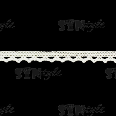 Кружево вязаное плетеное, ширина 12 мм, цвет молочный, намотка 15 ярдов фото 1