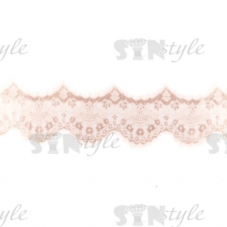 Кружево "Французское", ширина 115 мм, цвет грязно-розовый-2, длина 3 метра фото 2