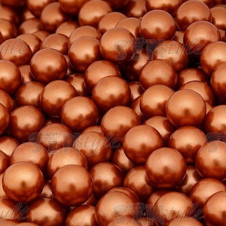 Бусины под жемчуг прибивные, размер 6 мм, цвет желто-коричневый, вес 500 г  фото 3