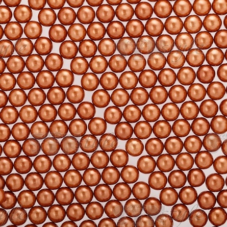 Бусины под жемчуг прибивные, размер 6 мм, цвет желто-коричневый, вес 500 г  фото 1