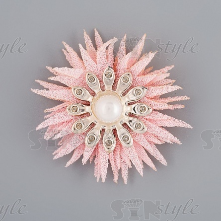 Цветочки декоративные, цвет розовый, диаметр 45 мм,  фото 1