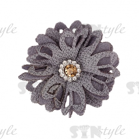 Цветочки декоративные, цвет серый, размер 40 мм, размер 40 мм,  фото 1