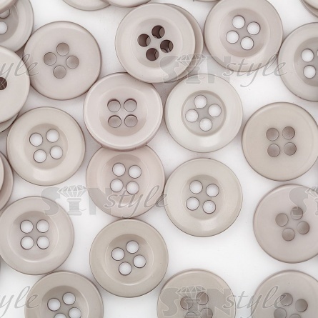 Пуговица пластиковая на четыре прокола, светло-серая, 34L фото 4