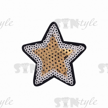 Термоаппликация "Звезда", размер 60 мм фото 1