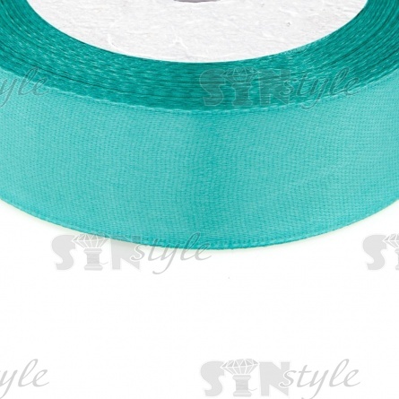 Лента атласная, ширина 25 мм, намотка 25 ярдов, цвет изумрудный (№054) фото 2
