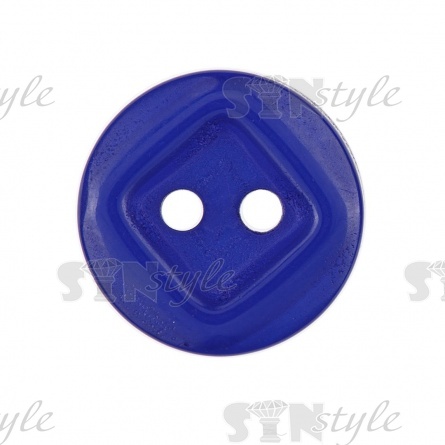 Пуговица пластиковая на два прокола, 20L, цвет ярко-синий фото 4