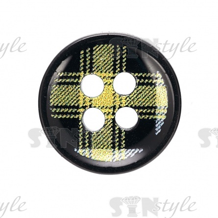 Пуговица пластиковая на четыре прокола, размер 18L фото 2