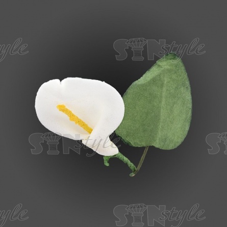 Цветочки свадебные, размер 17х30 мм, цвет белый фото 2