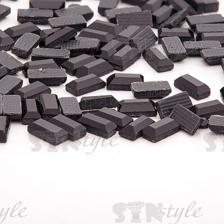 Стразы термоклеевые стеклянные Crystal, размер 2,5х5 мм, цвет черный, 480 шт/уп  фото 2