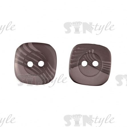 Пуговица пластиковая на два прокола, размер 20L, цвет №5 (темно-серый) фото 1