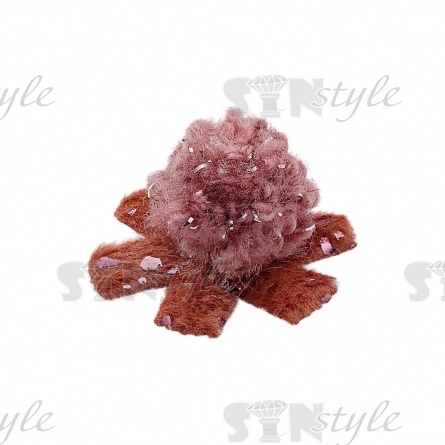 Аппликация 3D "Снежинка", цвет грязно-розовый, размер 18 мм фото 2