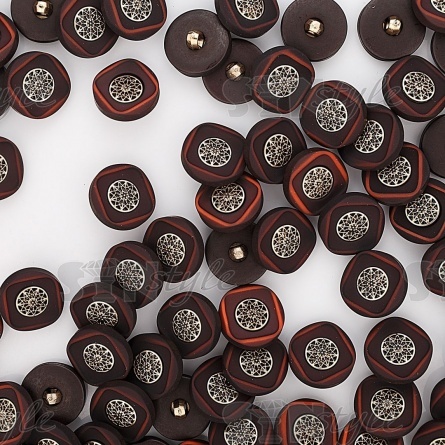 Пуговица пластиковая на ножке, размер 28L, цвет шоколад фото 3