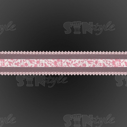 Декоративная капроновая лента с фигурной каймой, ширина 25 мм, цвет розовый, намотка 25 ярдов фото 3