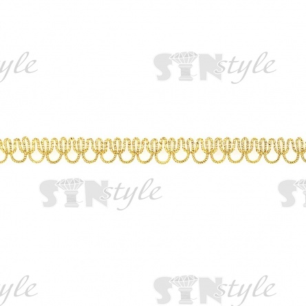 Тесьма отделочная металлизированная, ширина 12 мм, цвет золотой, намотка 15 ярдов фото 1