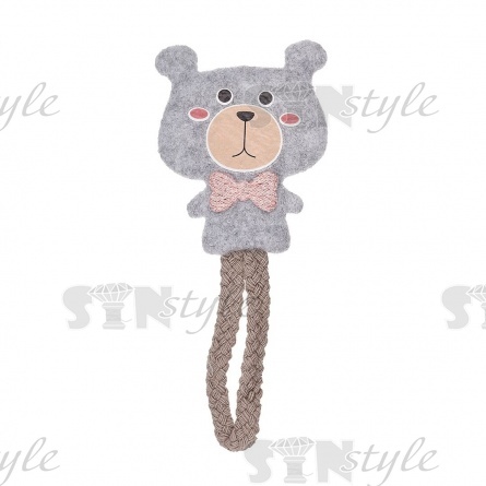 Аппликация 3D "Мишка", цвет серый, размер 40х95 мм фото 1