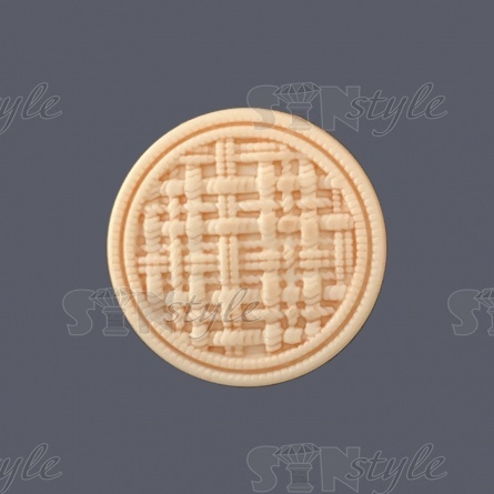 Пуговица пластиковая на ножке, размер 34L, цвет грязно-розовый фото 1