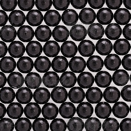 Бусины под жемчуг прибивные, размер 5 мм, цвет черный, вес 500 г фото 2