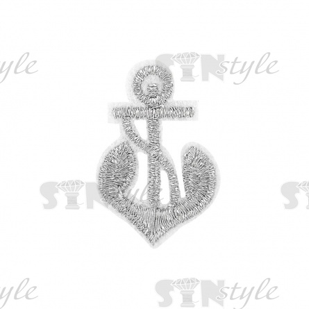 Термоаппликация "Якорь", размер 23х35 мм фото 1