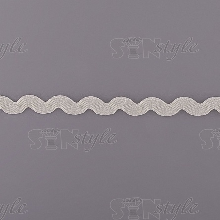 Декоративная тесьма вьюнок, ширина 8 мм,  намотка 15 ярдов, цвет никель (№42) фото 1