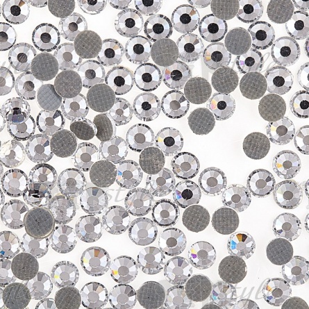 Стразы термоклеевые стеклянные SS12, форма круг, цвет прозрачный кристалл, 1 440 шт/уп фото 2