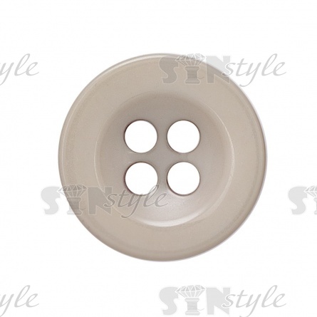 Пуговица пластиковая на четыре прокола, светло-серая, 34L фото 2