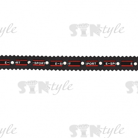 Декоративная тесьма "под кожу" с надписями и металлическими заклепками, ширина 25 мм, намотка 15 ярдов фото 1