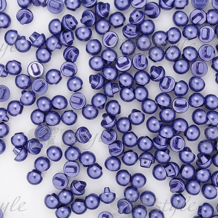 Пуговица пластиковая на ножке, в форме полусферы, фиолетового цвета, размер 18L фото 3