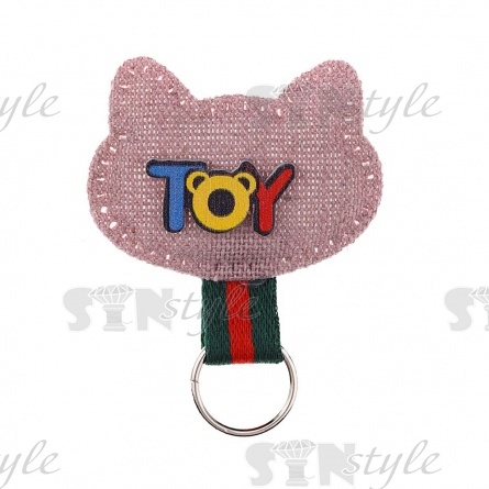 Аппликация 3D "Кошка", цвет розовый, размер 40х45 мм фото 1