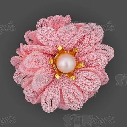 Цветочки декоративные, цвет розовый, размер 40 мм, размер 60 мм фото 1