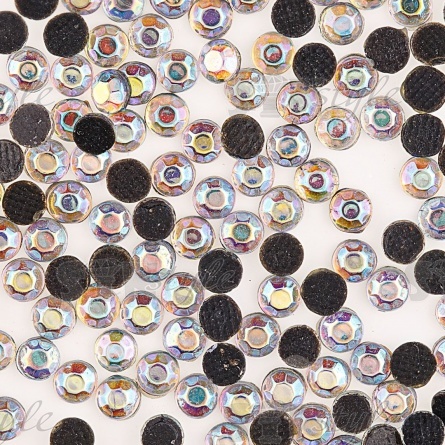 Стразы термоклеевые акриловые SS16, цвет радужный (голография), 500 гр/уп  фото 3