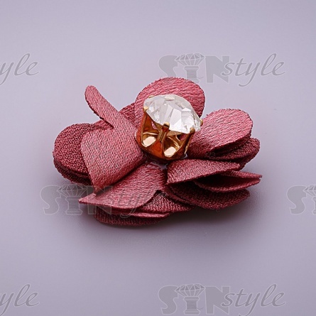 Цветочки декоративные, цвет бордовый, размер 35 мм,  фото 2