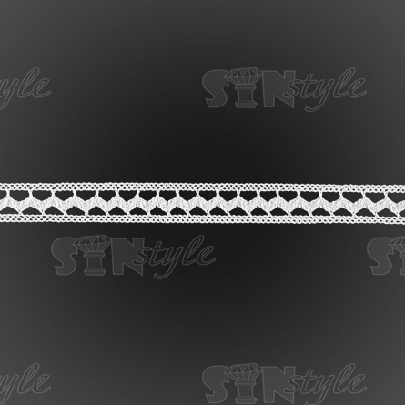 Кружево вязаное плетеное, ширина 13 мм, цвет белый, намотка 15 ярдов фото 2