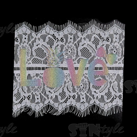 Аппликация кружевная пришивная, размер 230х200 мм фото 1