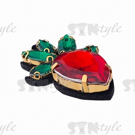 Аппликация с элементами из бисера, размер 30х43 мм фото 2