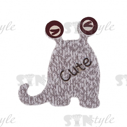 Аппликация 3D, цвет серый, размер 45х45 мм фото 1