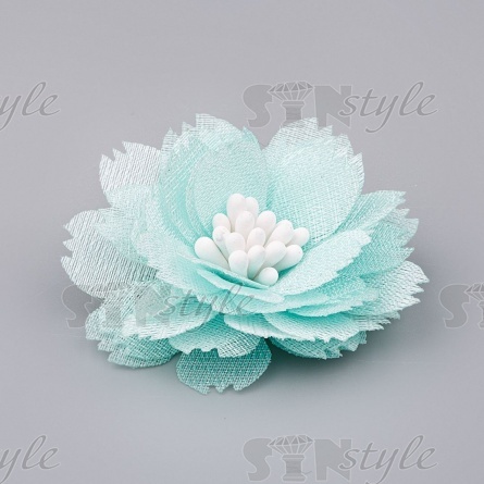 Цветочки декоративные, цвет мятный, диаметр 40 мм,  фото 2