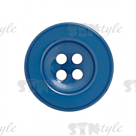 Пуговица пластиковая на четыре прокола, бирюзовая, 44L фото 2