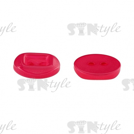 Пуговица пластиковая на два прокола, 20L, цвет фуксия фото 2