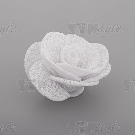 Цветочки декоративные, цвет белый, размер 40 мм, фото 2