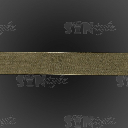 Декоративная лента капроновая, ширина 25 мм, намотка 50 ярдов, цвет желтый фото 3