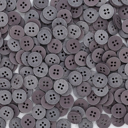 Пуговица пластиковая на четыре прокола, размер 24L, цвет серый фото 4
