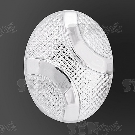 Пуговица пластиковая на ножке, размер 34L, цвет серебряный фото 2