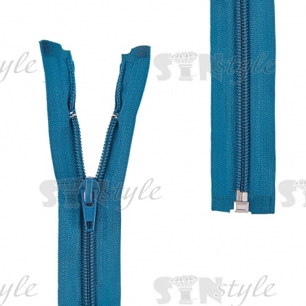 Молиня спираль, тип 5, разьемная, длина 90 см, цвет 275 (темно-бирюзовый), "простой" бегунок фото 1