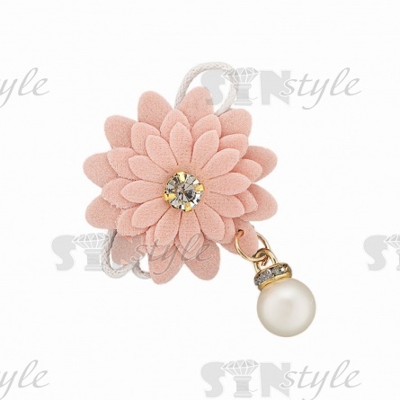 Аппликация 3D "Цветочек" с подвеской, цвет розовый, размер 50х60 мм фото 1