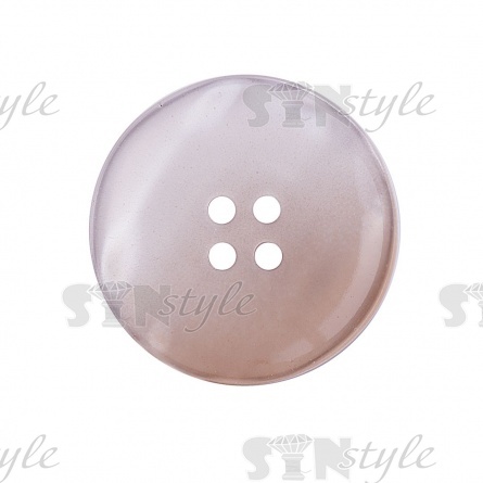Пуговица пластиковая на четыре прокола, размер 48L, перламутровая, цвет бежевый гридиент фото 2