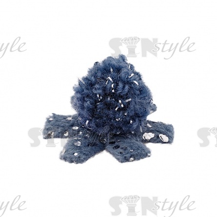 Аппликация 3D "Снежинка", цвет синий, размер 18 мм фото 2