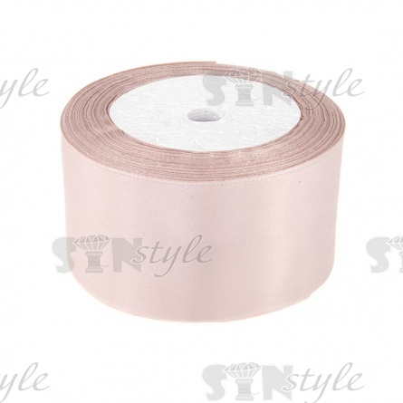 Декоративная лента атласная, ширина 50 мм, длина 25 ярдов, цвет грязно-розовый (№092) фото 1