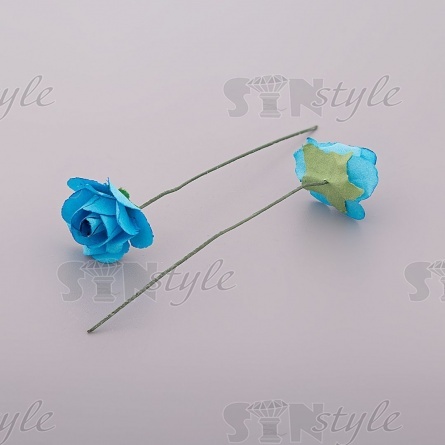 Цветочки декоративные, цвет синий, размер 20 мм, 144 шт/уп фото 2